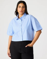 TULA TOP BLUE/WHITE