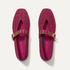 The Max Buckle Mary Jane - Berry Tweed