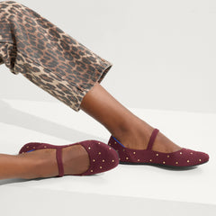 The Square Mary Jane - Studded Syrah