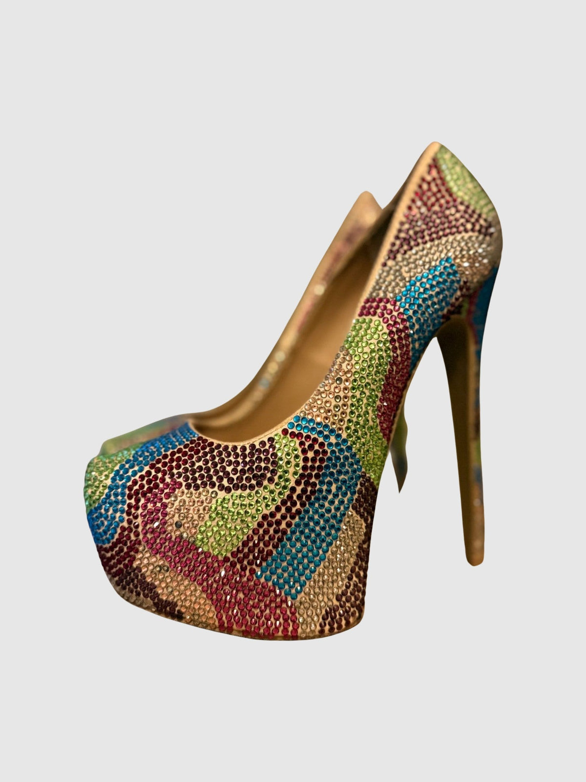 Dyvinal Rhinestone Multicolored Pumps - SM REBOOTED