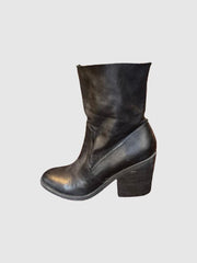 Leather heeled zip-up boots - SM REBOOTED