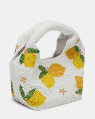 KINSLEY BEADED BAG LEMON
