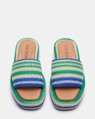 BEACHY WOVEN GREEN MULTI
