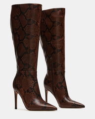 NITRO BROWN SNAKE WIDE CALF