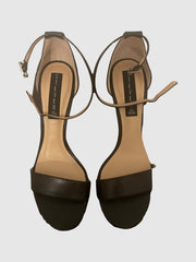 VIENNA BLACK LEATHER SANDALS - SM REBOOTED